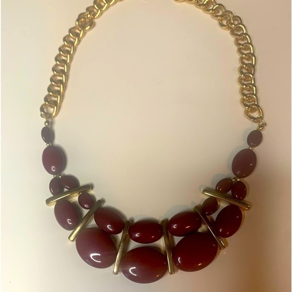 Charming Charlie gold and stone like necklace - Picture 2 of 4